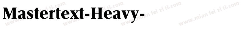 Mastertext-Heavy字体转换