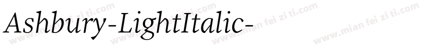 Ashbury-LightItalic字体转换