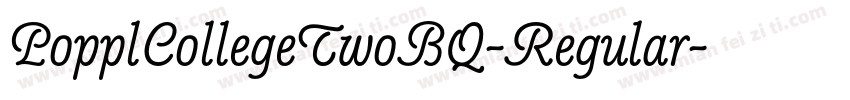 PopplCollegeTwoBQ-Regular字体转换