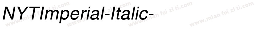 NYTImperial-Italic字体转换