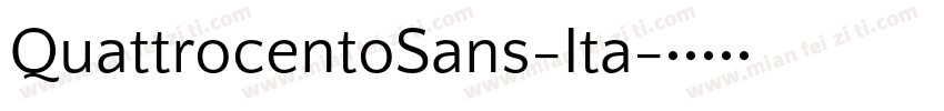 QuattrocentoSans-Ita字体转换