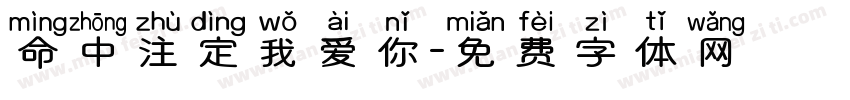 命中注定我爱你字体转换