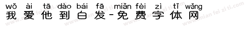 我爱他到白发字体转换