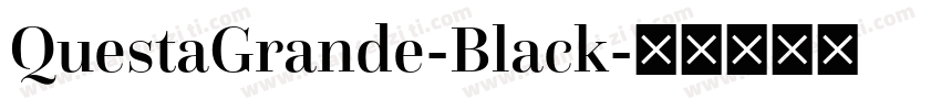 QuestaGrande-Black字体转换
