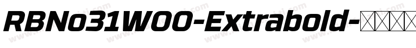 RBNo31W00-Extrabold字体转换