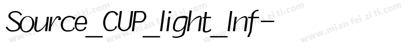 Source_CUP_light_Inf字体转换