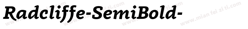 Radcliffe-SemiBold字体转换