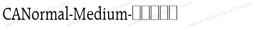 CANormal-Medium字体转换