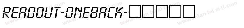 Readout-OneBack字体转换