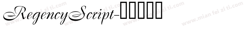 RegencyScript字体转换