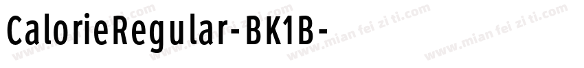 CalorieRegular-BK1B字体转换