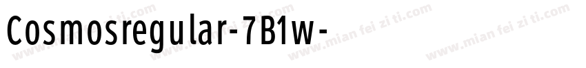 Cosmosregular-7B1w字体转换