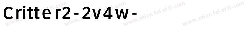 Critter2-2v4w字体转换