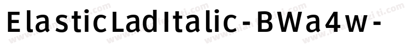 ElasticLadItalic-BWa4w字体转换