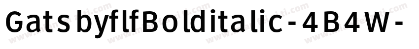 GatsbyflfBolditalic-4B4W字体转换