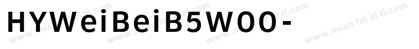 HYWeiBeiB5W00字体转换