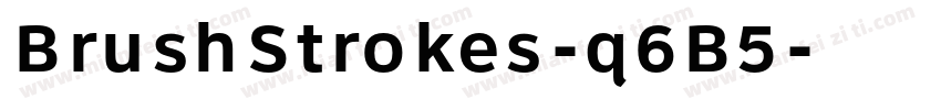 BrushStrokes-q6B5字体转换