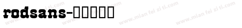 rodsans字体转换