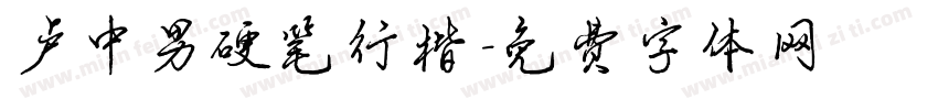 卢中男硬笔行楷字体转换