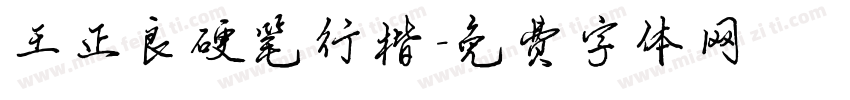 王正良硬笔行楷字体转换