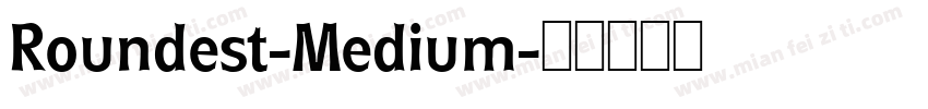 Roundest-Medium字体转换