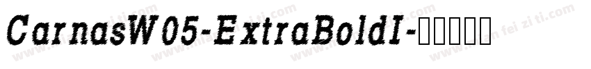 CarnasW05-ExtraBoldI字体转换