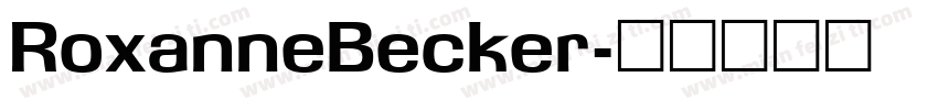 RoxanneBecker字体转换