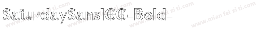 SaturdaySansICG-Bold字体转换