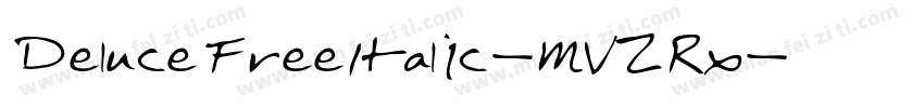 DeluceFreeItalic-MVZRx字体转换