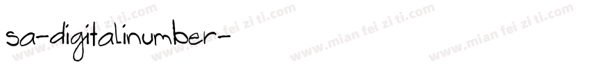 sa-digitalinumber字体转换