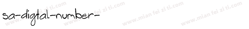 sa-digtal-number字体转换