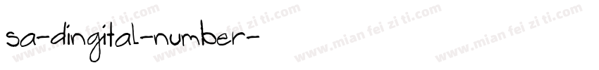 sa-dingital-number字体转换