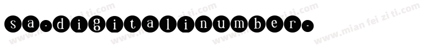 sa-digitalinumber字体转换