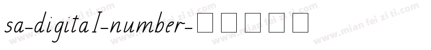 sa-digitaI-number字体转换