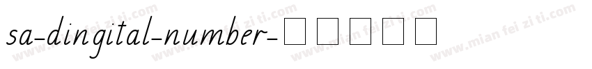 sa-dingital-number字体转换