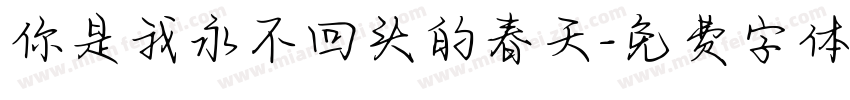 你是我永不回头的春天字体转换