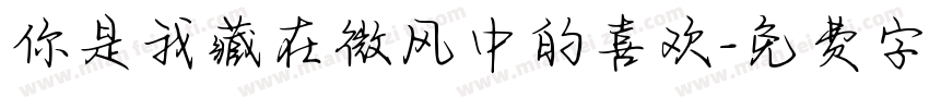 你是我藏在微风中的喜欢字体转换
