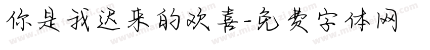 你是我迟来的欢喜字体转换