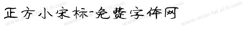 正方小宋标字体转换