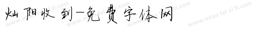 灿阳收到字体转换