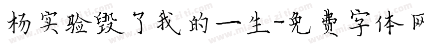 杨实验毁了我的一生字体转换