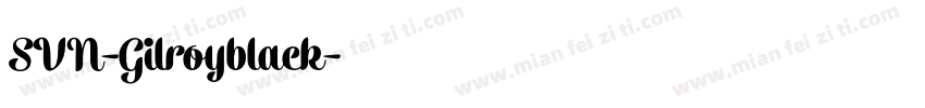 SVN-Gilroyblack字体转换