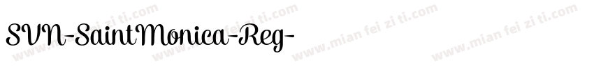 SVN-SaintMonica-Reg字体转换