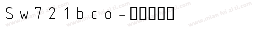 Sw721bco字体转换