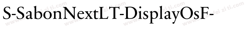 S-SabonNextLT-DisplayOsF字体转换