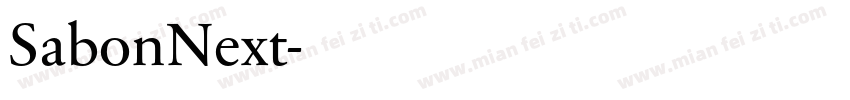 SabonNext字体转换