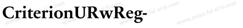 CriterionURwReg字体转换