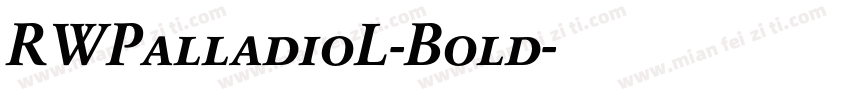 RWPalladioL-Bold字体转换