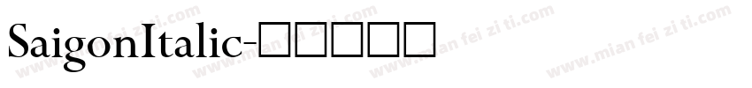 SaigonItalic字体转换