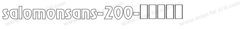 salomonsans-200字体转换